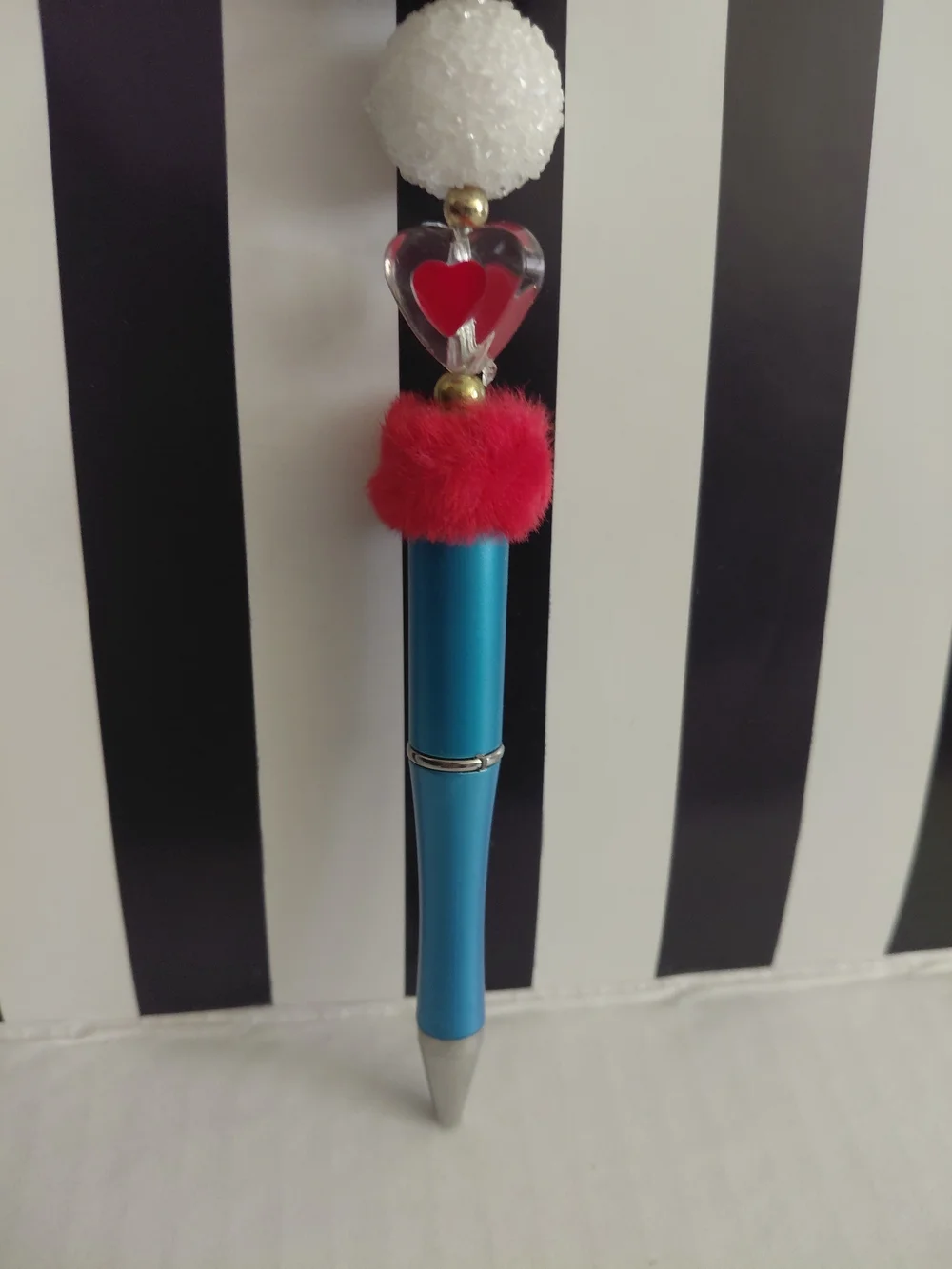 Cute Doll Top Blue Pen with Red and White Accents - Kids Toys